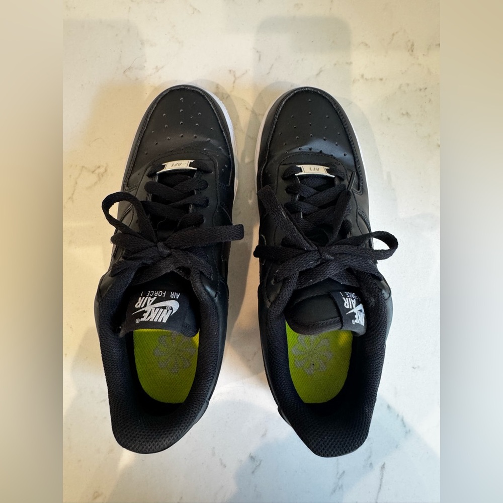 Nike Air Force 1 Black and White Sneakers - Picture 8 of 16